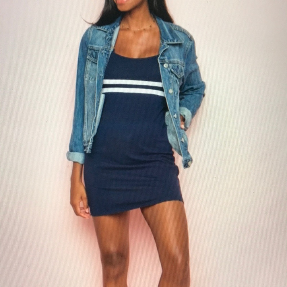 Brandy Melville navy stripe dress